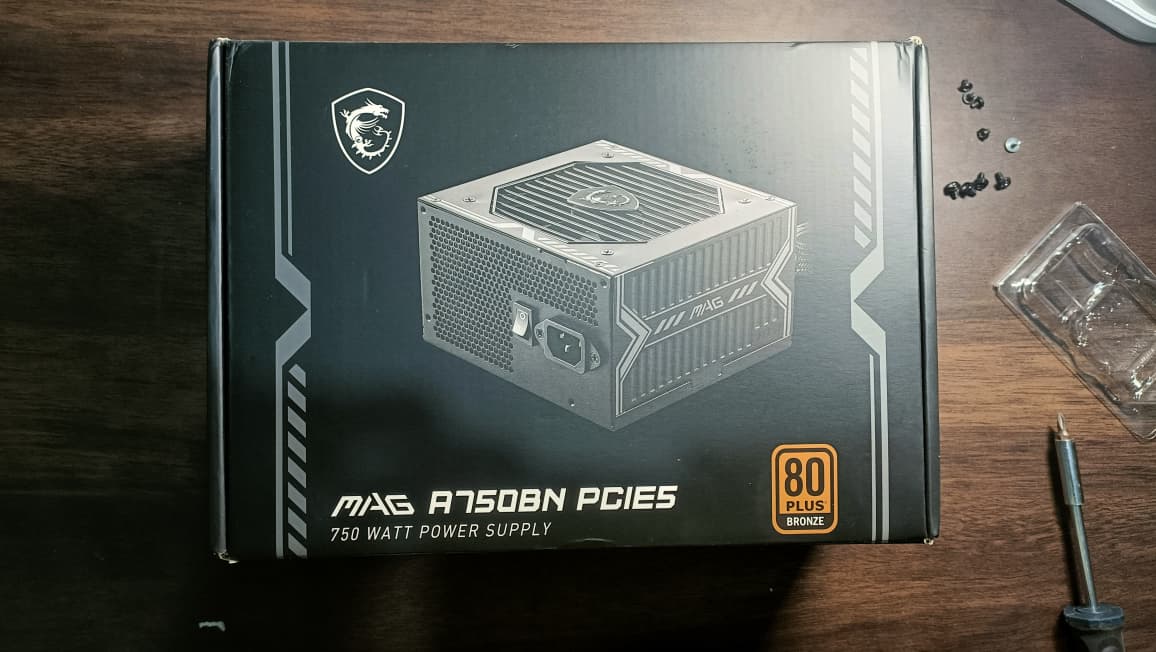 MSI MAG A750BN Power Supply Unit - 750W, 80 Plus Bronze Used PSU