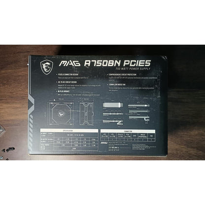 MSI MAG A750BN Power Supply Unit - 750W, 80 Plus Bronze Used PSU