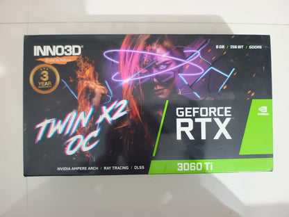 Inno3D RTX 3060 Ti Twin X2 8 GB GDDR6 Used GPU