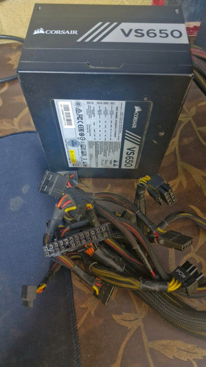Corsair VS650  80+ White Certified 650 Watts Used PSU