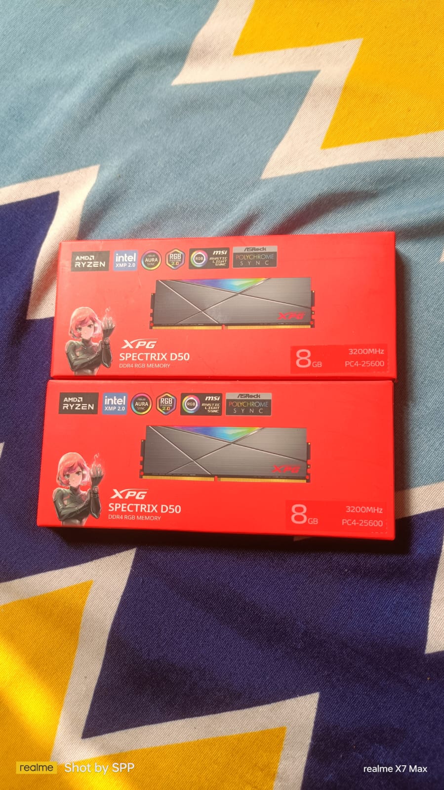 Adata XPG Spectrix D50 16GB (8GBX2) DDR4 3200MHz RGB Black Used RAM