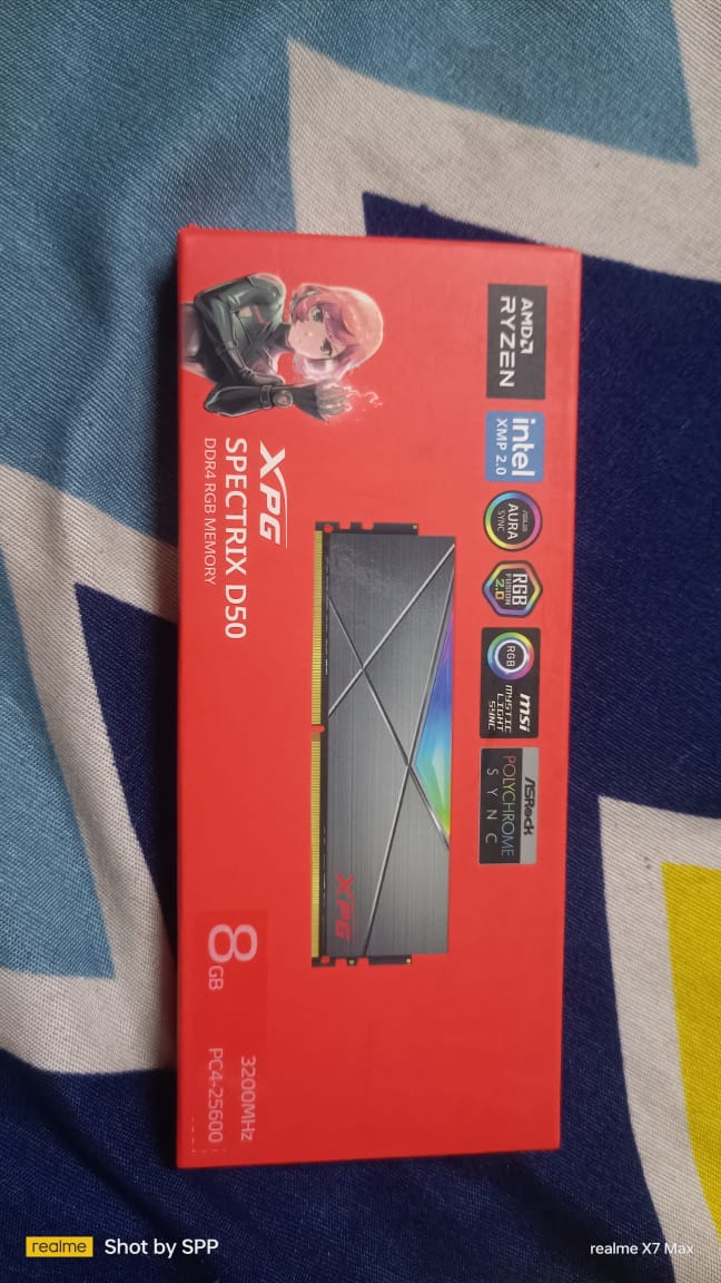 Adata XPG Spectrix D50 16GB (8GBX2) DDR4 3200MHz RGB Black Used RAM