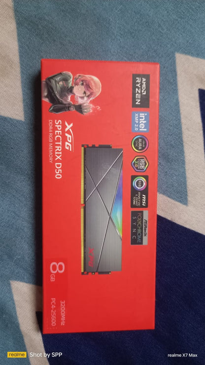 Adata XPG Spectrix D50 16GB (8GBX2) DDR4 3200MHz RGB Black Used RAM