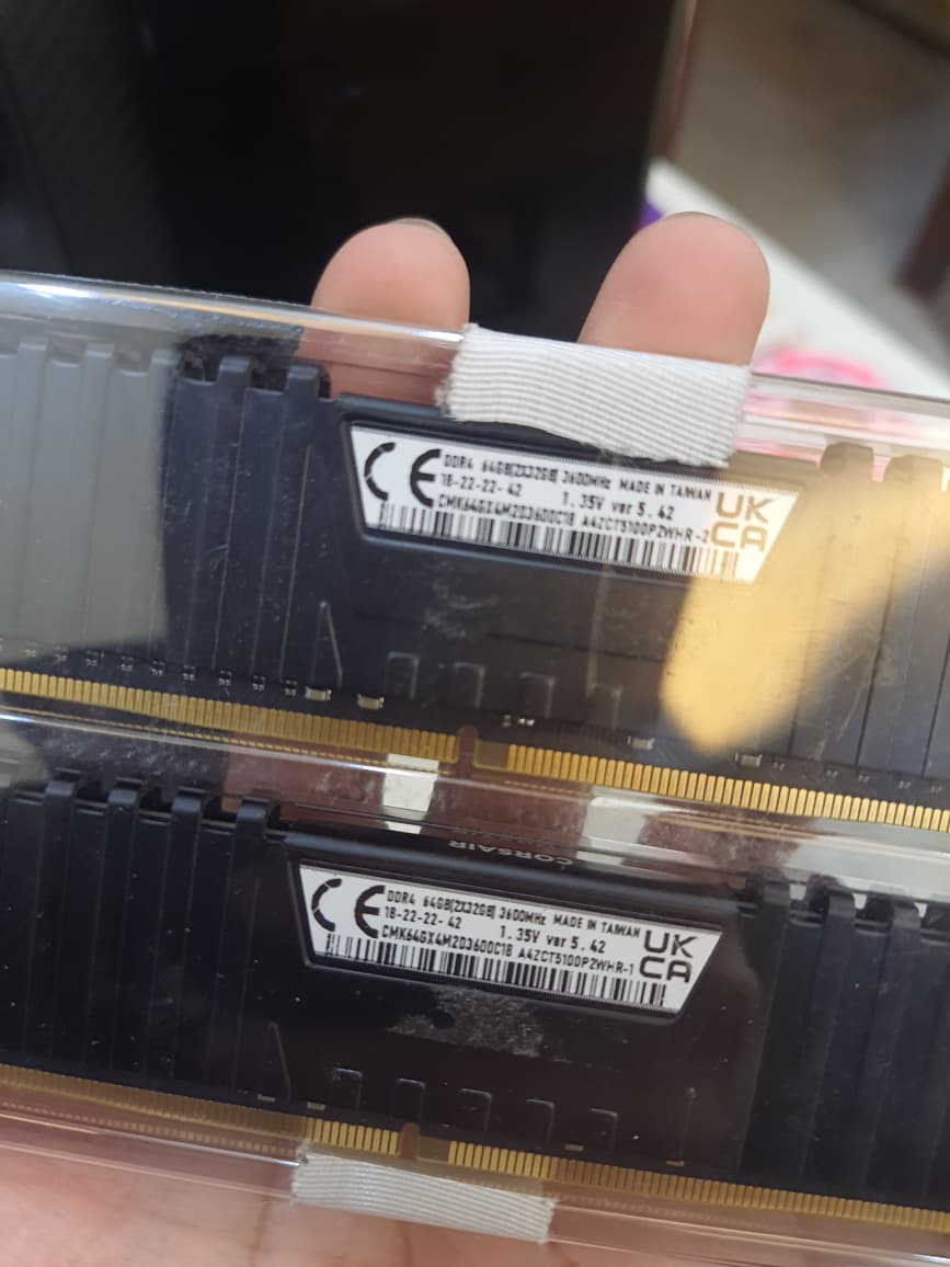 Corsair Vengeance LPX 64GB (32GB X 2) DDR4 3600MHZ CL18 Used RAM