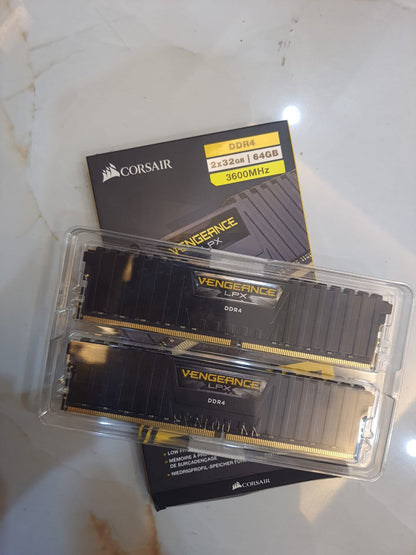 Corsair Vengeance LPX 64GB (32GB X 2) DDR4 3600MHZ CL18 Used RAM