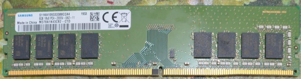 Samsung 8GB DDR4 2666MHZ Desktop Used RAM