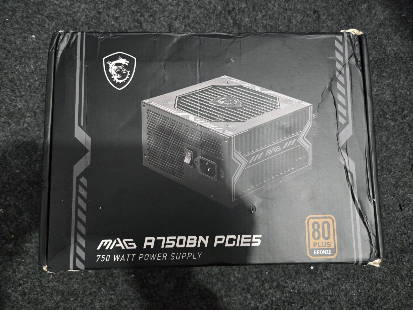 MSI MAG A750BN Power Supply Unit - 750W, 80 Plus Bronze Used PSU