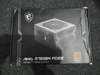 MSI MAG A750BN Power Supply Unit - 750W, 80 Plus Bronze Used PSU