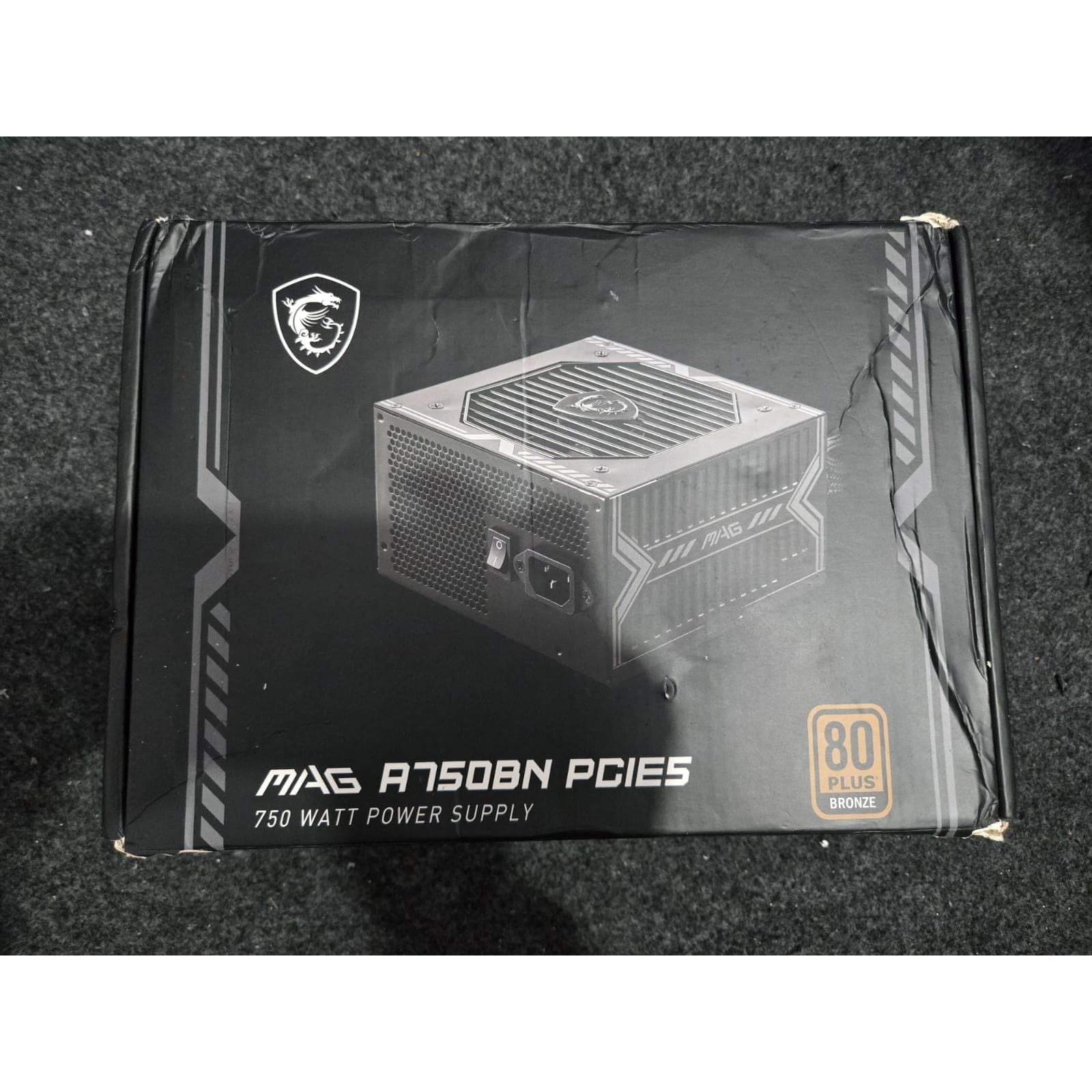 MSI MAG A750BN Power Supply Unit - 750W, 80 Plus Bronze Used PSU - Computify.in