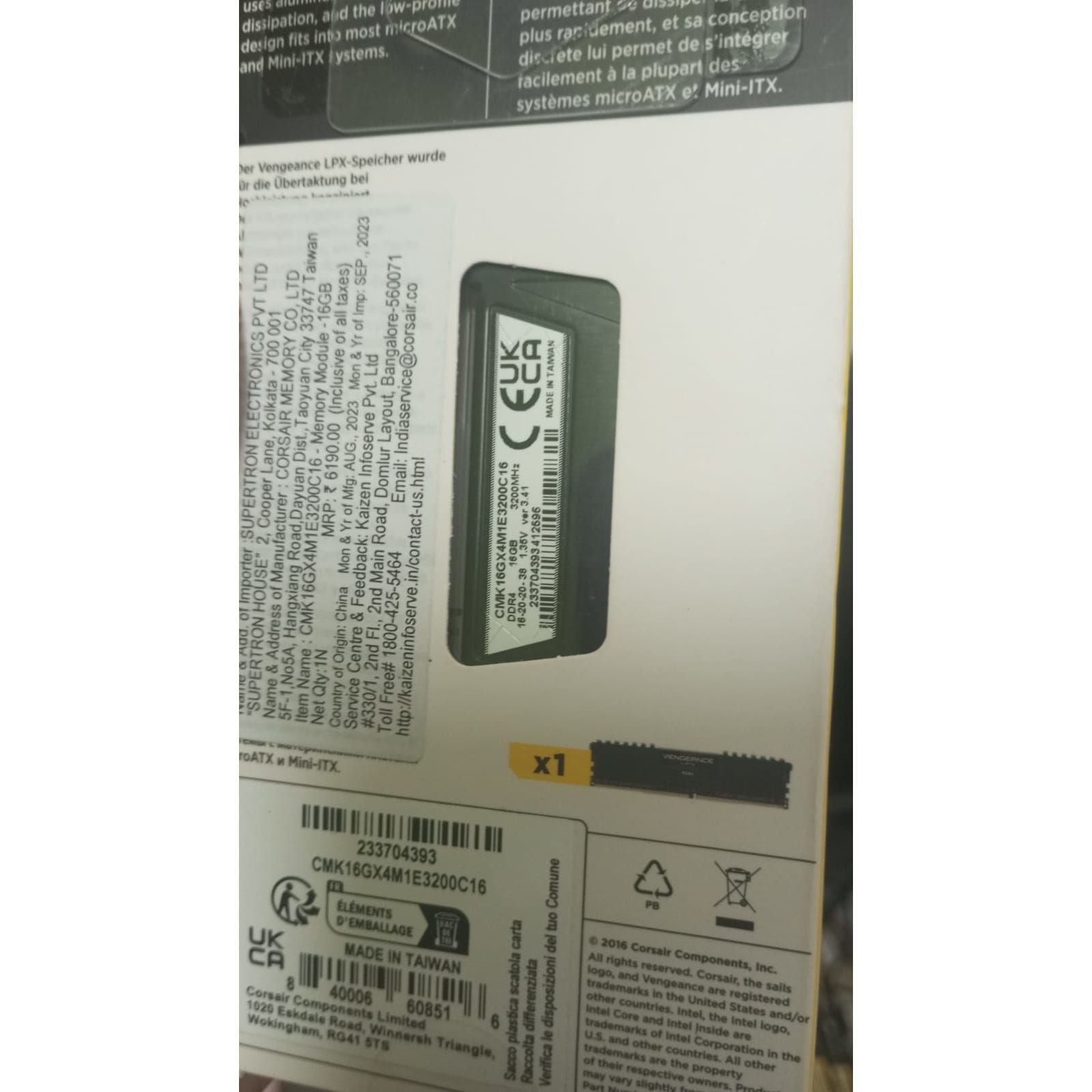 Corsair Vengeance LPX 16GB DDR4 3200MHZ C16 Used RAM - Computify.in
