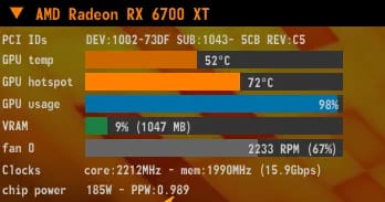 ASUS Dual AMD Radeon RX 6700 XT 12GB Used GPU
