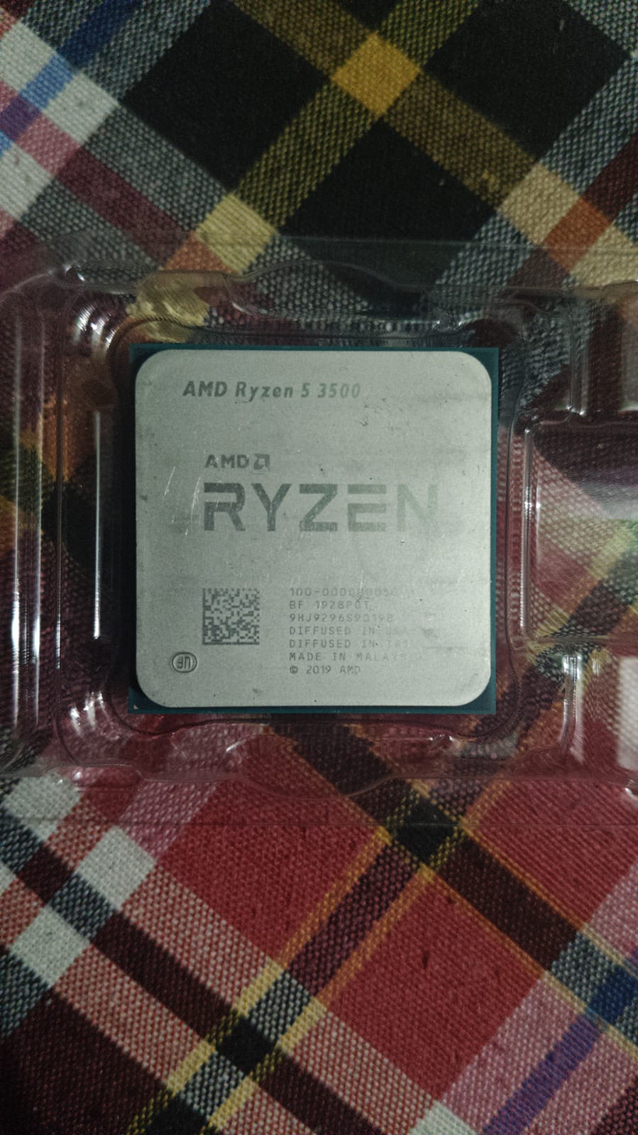 AMD RYZEN 5 3500 3.6 GHz Upto 4.1 GHz AM4 Socket 6 Cores 6 Threads Used CPU