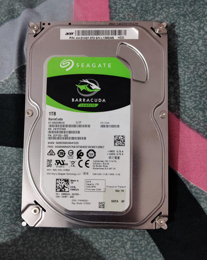 Seagate BarraCuda 1TB Internal HDD 3.5 inch  Used HDD