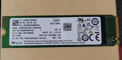 SK Hynix 512GB NVMe M.2 (2280) Internal SSD Used SSD