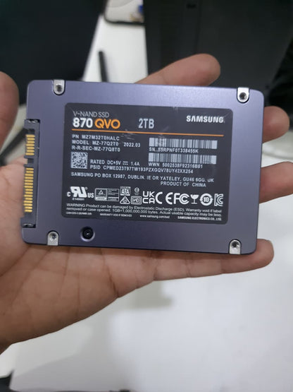 SAMSUNG 870 QVO SATA III 2.5" 2TB Internal SSD  Used SSD