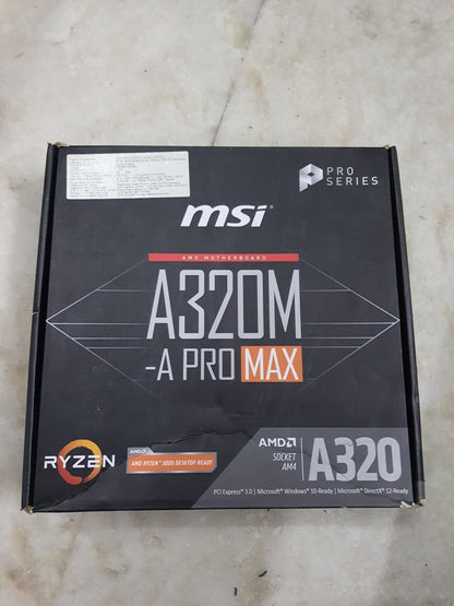 AMD ATHLON 3000G + MSI A320M A PRO MAX DDR4 (Processor+Motherboard) COMBO Used