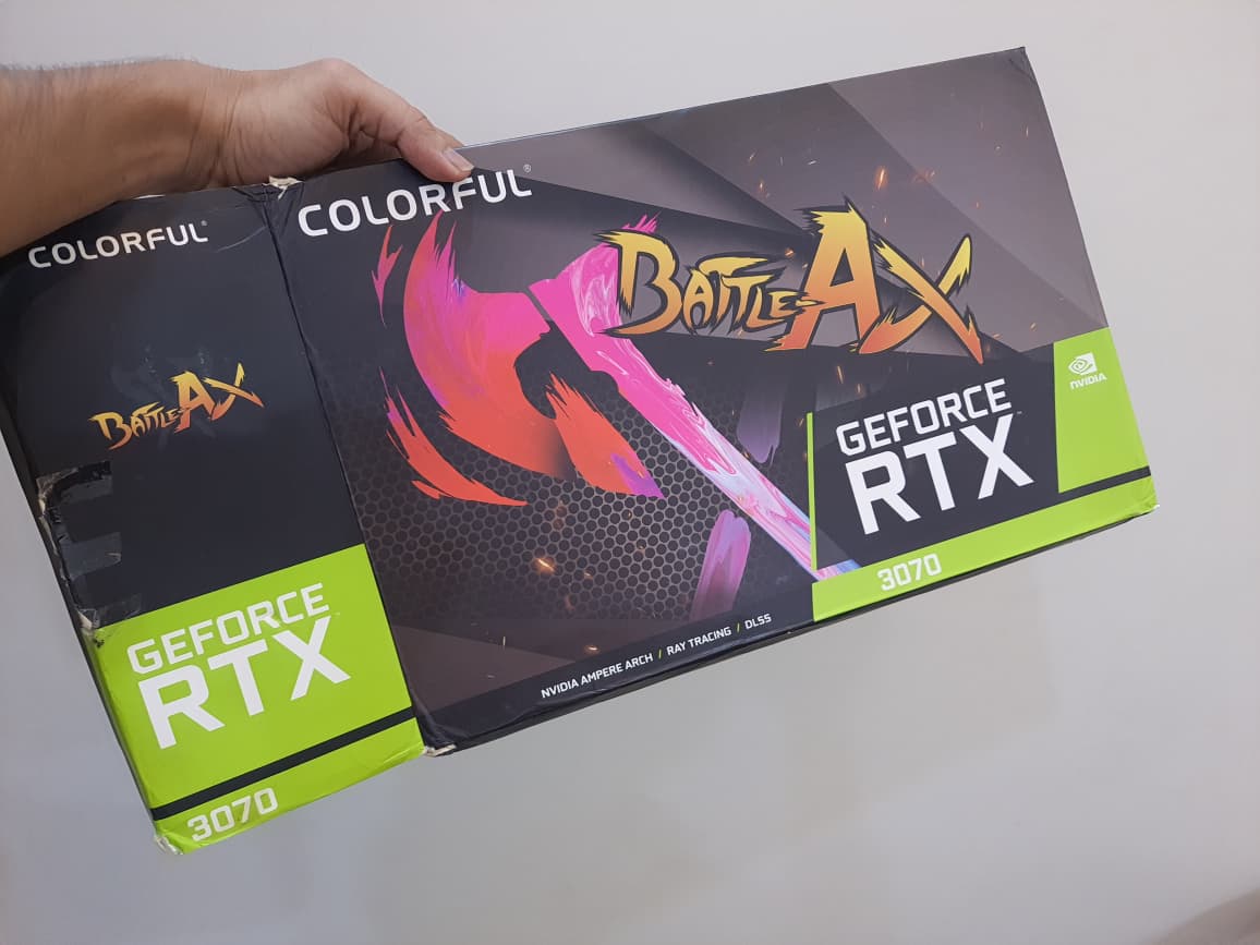 COLORFUL RTX 3070 NB Battle AX Triple Fan 8GB Used GPU