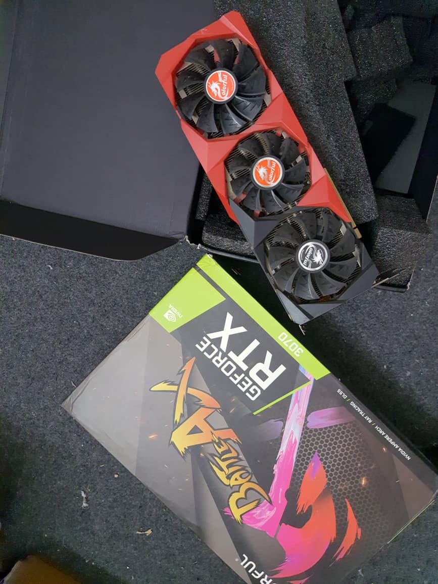 COLORFUL RTX 3070 NB Battle AX Triple Fan 8GB Used GPU