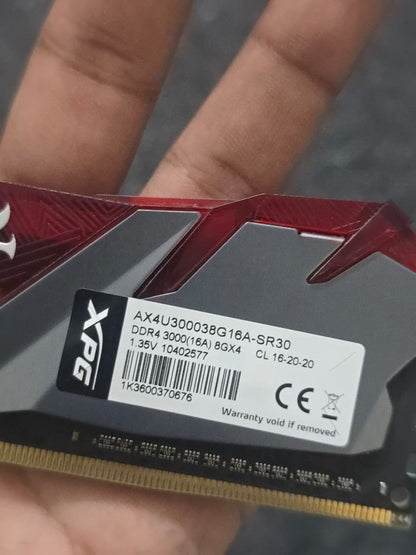 XPG ADATA GAMMIX D30 8GB (8x1) DDR4 3000MHZ Used RAM