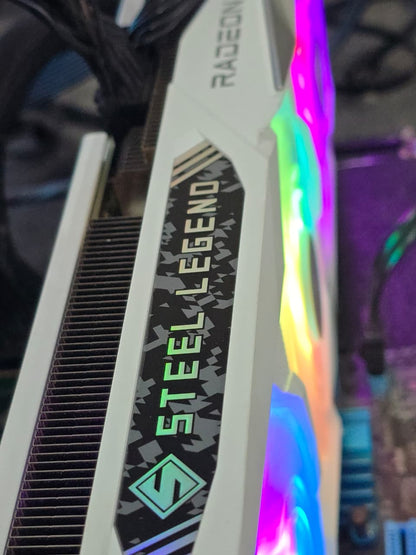 ASROCK Radeon RX 7600 XT Steel Legend OC 16GB Used GPU