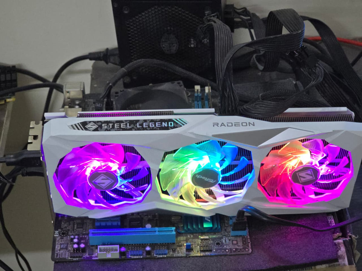 ASROCK Radeon RX 7600 XT Steel Legend OC 16GB Used GPU