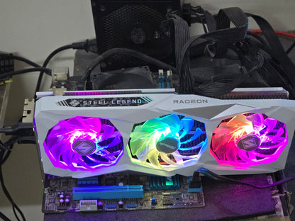 ASROCK Radeon RX 7600 XT Steel Legend OC 16GB Used GPU