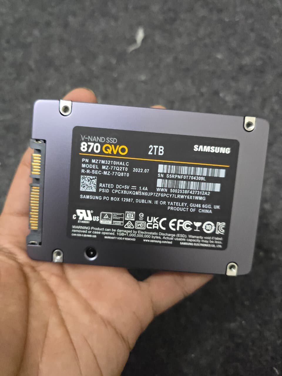 SAMSUNG 870 QVO SATA III 2.5" 2TB Internal SSD  Used SSD