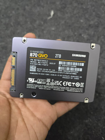 SAMSUNG 870 QVO SATA III 2.5" 2TB Internal SSD  Used SSD