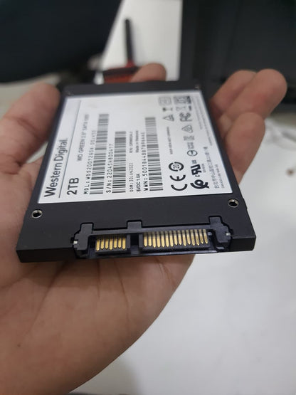 Western Digital WD Green SATA III 2.5" 2TB Internal SSD  Used SSD