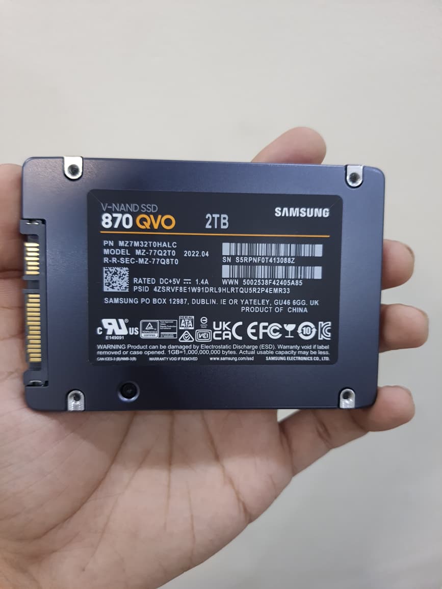 SAMSUNG 870 QVO SATA III 2.5" 2TB Internal SSD  Used SSD