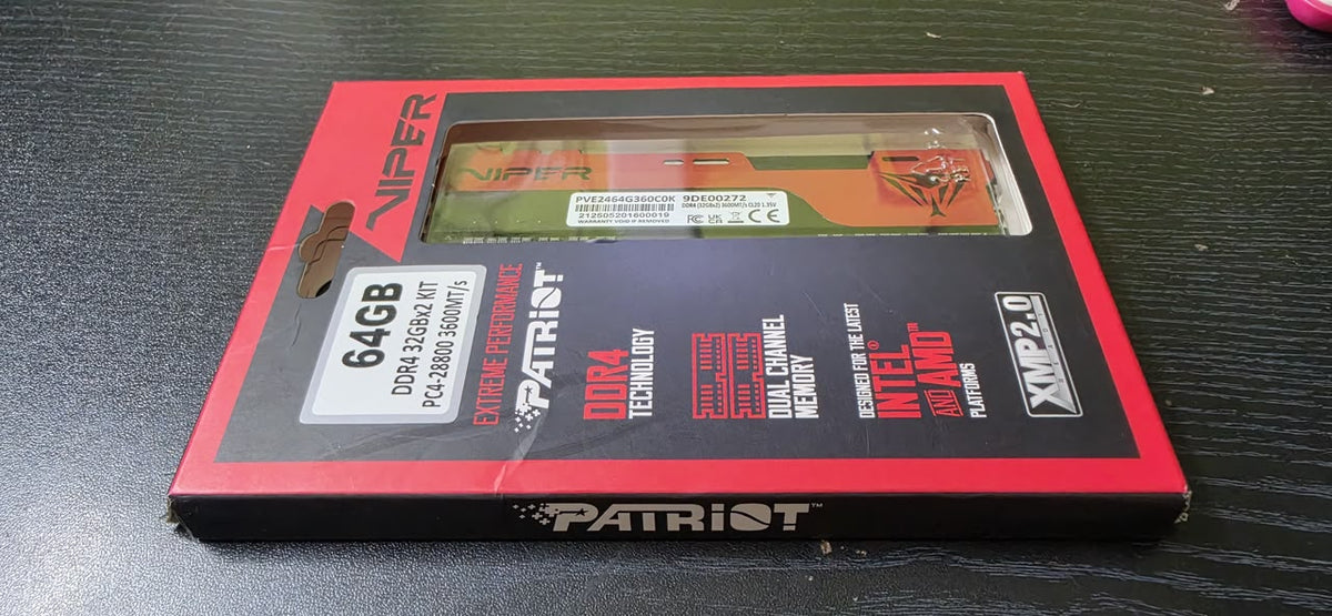 Patriot Memory Viper Extreme performance 64GB (2X32GB) 3600MHz Used RAM