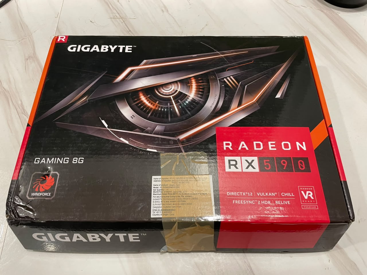 GIGABYTE RX 590 Gaming 2X Windforce Fans 8GB Used GPU