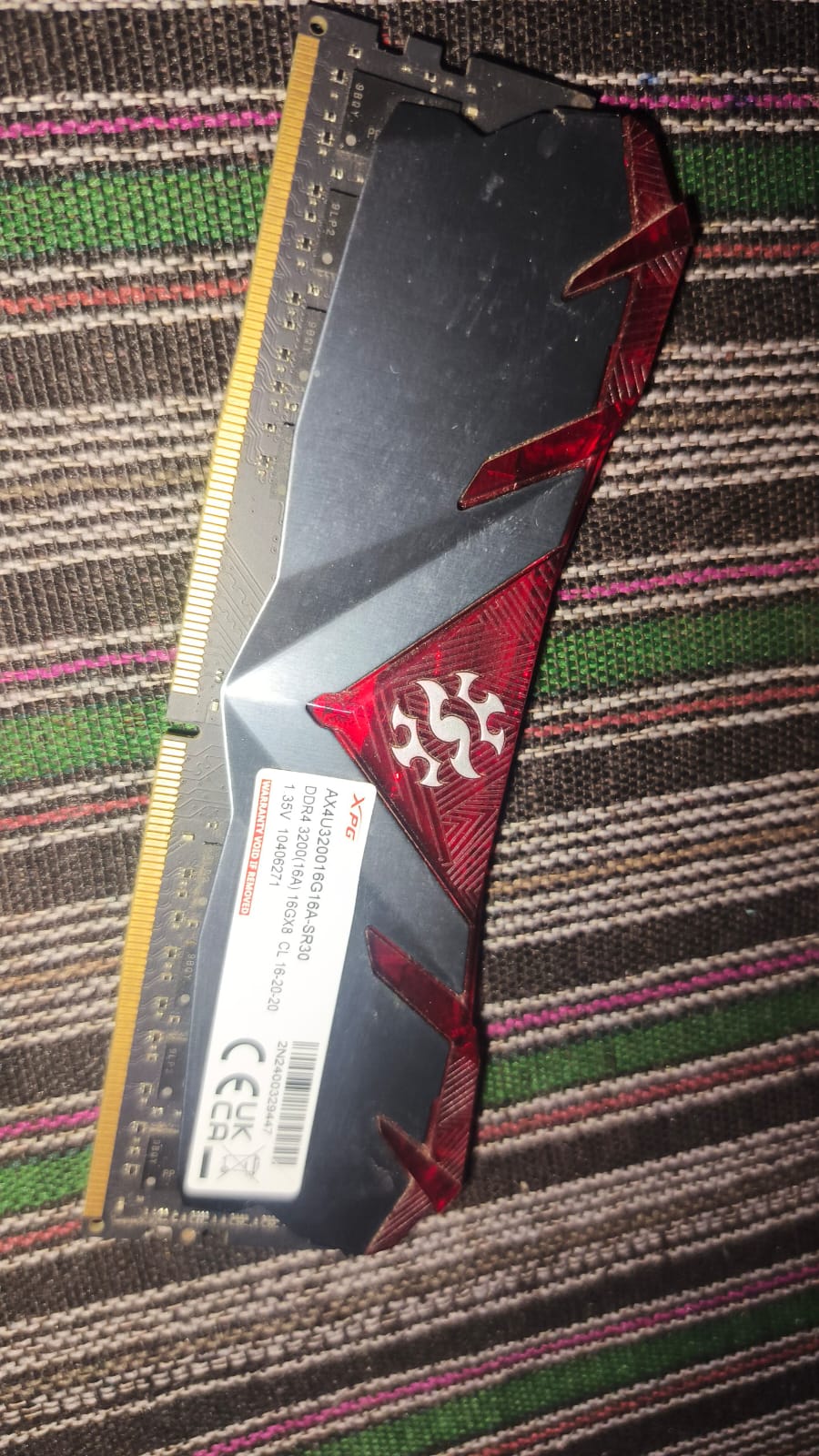 XPG ADATA GAMMIX D30 16GB DDR4 3200MHZ Used RAM