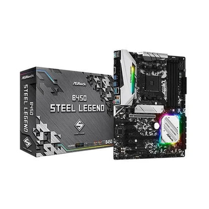 ASRock B450 Steel Legend AM4 ATX Used Motherboard