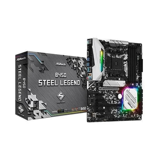 ASRock B450 Steel Legend AM4 ATX Used Motherboard