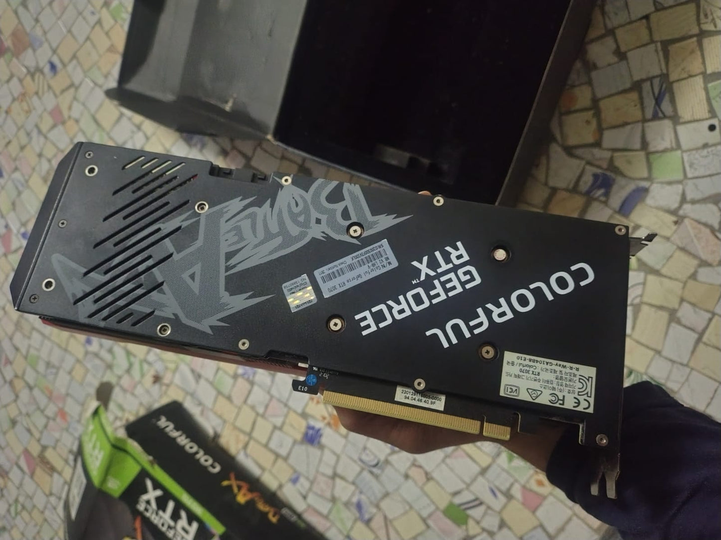 COLORFUL RTX 3070 NB Battle AX Triple Fan 8GB Used GPU