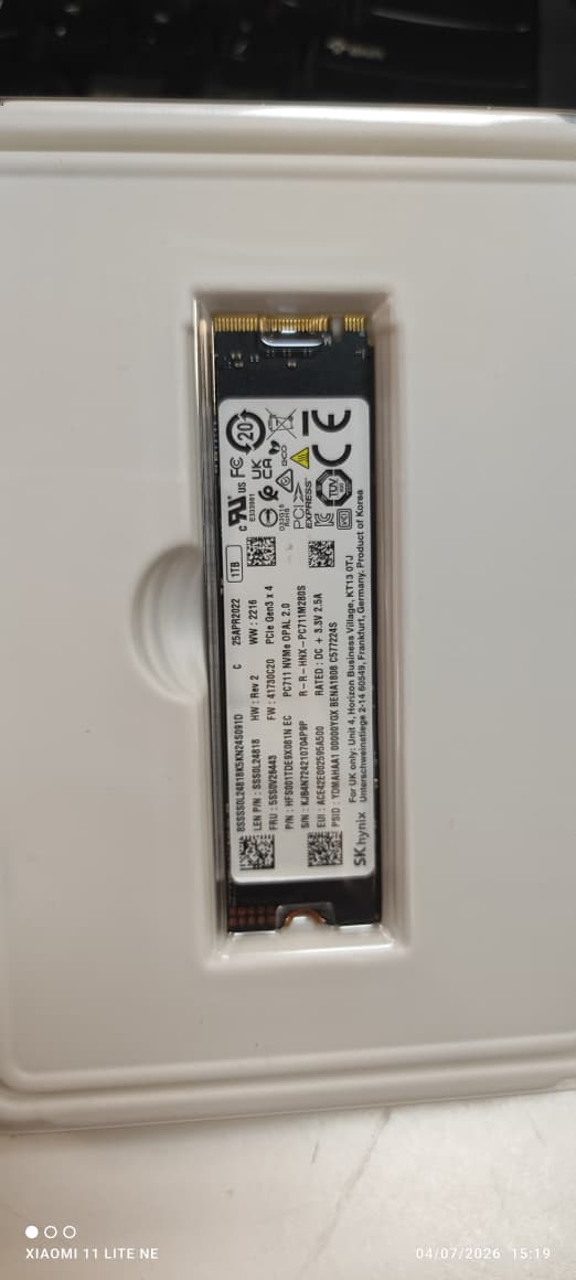 SK Hynix 1TB Gen3 NVMe M.2 (2280) Internal SSD Used SSD