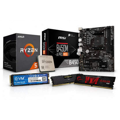 AMD Ryzen 5 2600 + MSI B450M-A PRO MAX II + 16GB Ram, 256GB SSD  (Processor+Motherboard+Ram+SSD) Used COMBO - Computify.in