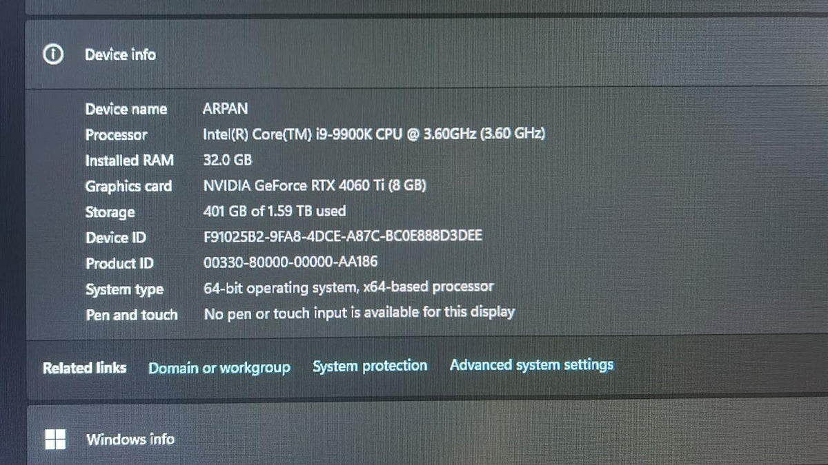 Intel Core i9-9900K + Gigabyte Z390 D UltraDurable MOTHERBOARD (Processor+Motherboard) Used COMBO