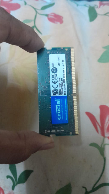 Crucial 8GB DDR4 3200MHZ SODIMM Used Laptop RAM
