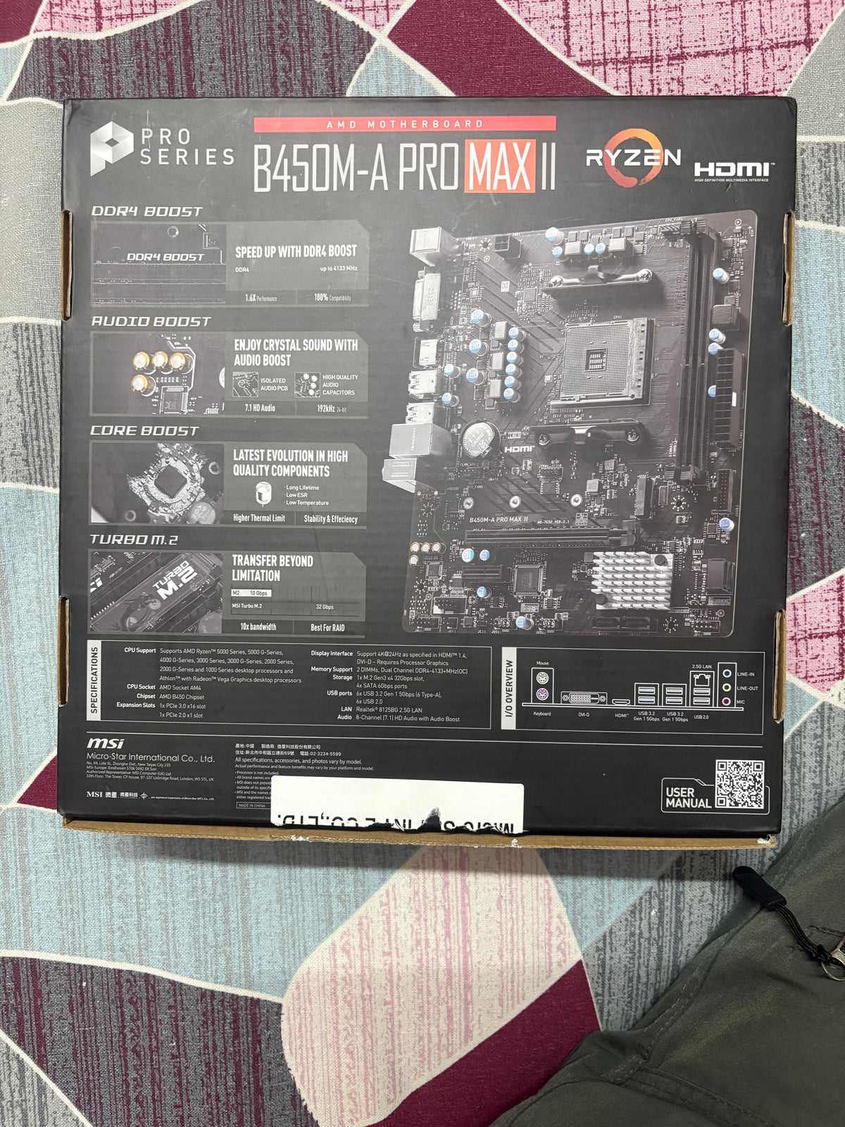 MSI B450M A Pro Max II Gaming Used Motherboard