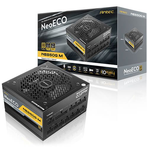 Antec NeoECO NE850G M ATX 3.0 850 Watts Full Modular PSU, 80 Plus Gold Certified Used PSU - Computify.in