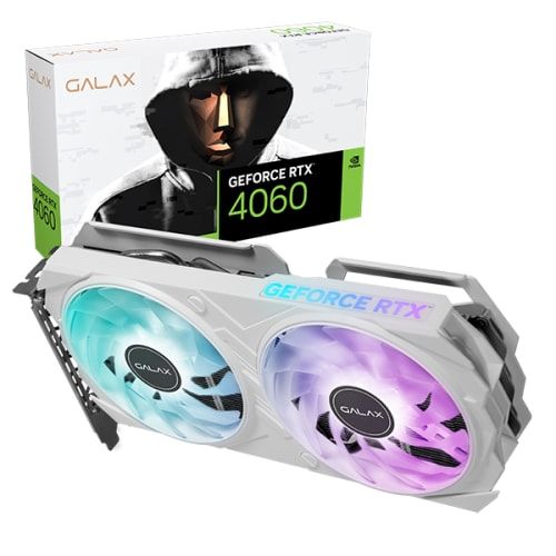 GALAX GeForce RTX 4060 EX White 1-Click OC 8GB Used GPU
