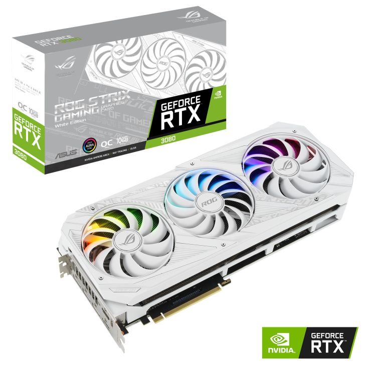 Asus ROG Strix RTX 3080 White 10gb Used GPU