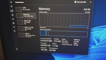 Patriot Memory Viper Steel 32GB (2X16GB) 3600MHz CL18 Used RAM