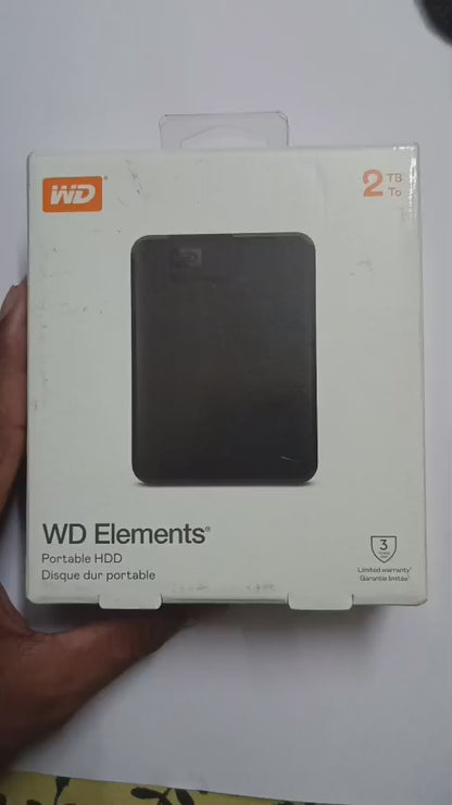 Western Digital WD 2TB Elements Portable Hard Disk Drive, USB 3.0, Compatible with PC, PS4 and Xbox, External Used HDD