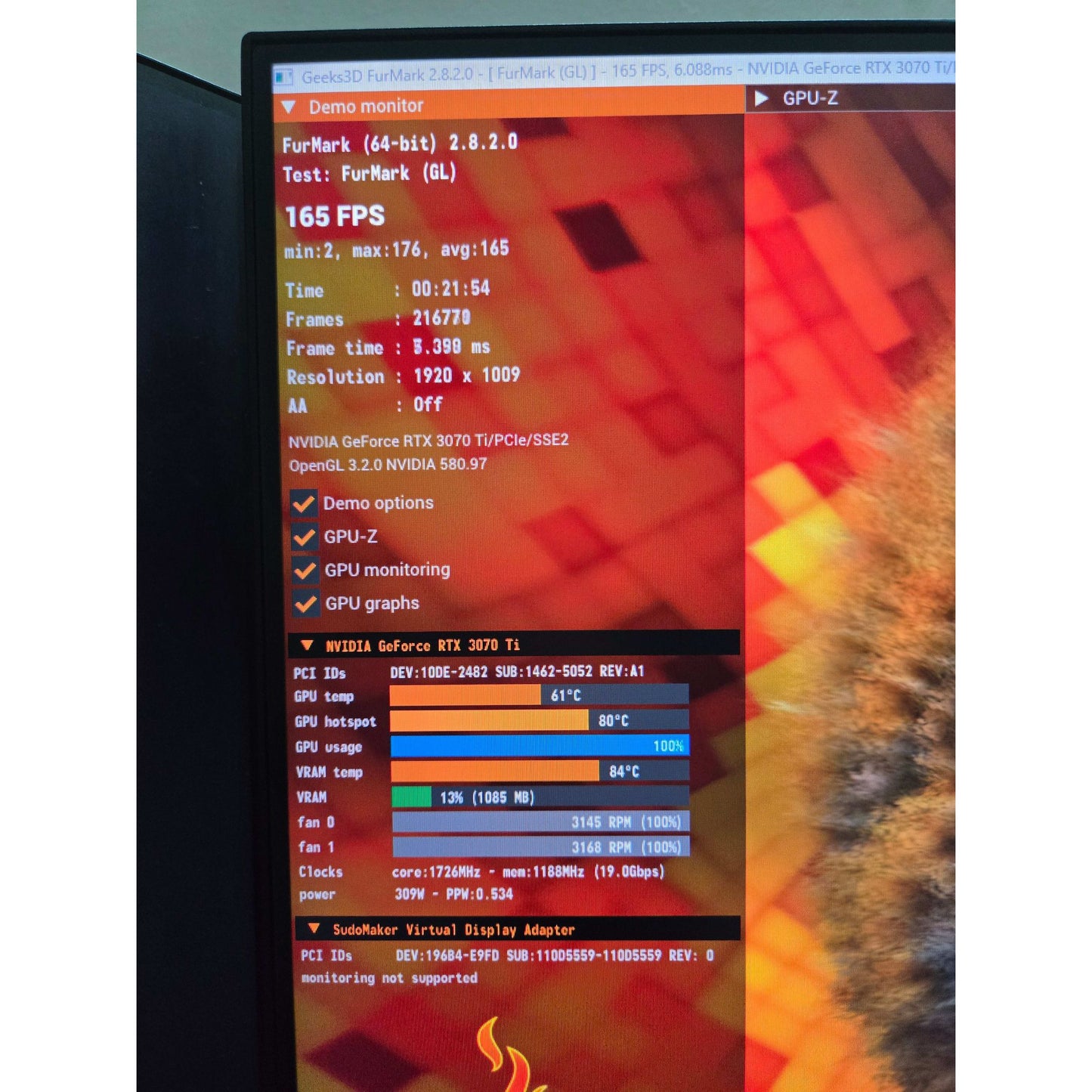 MSI GeForce RTX 3070 Ti GAMING X TRIO 8GB Used GPU