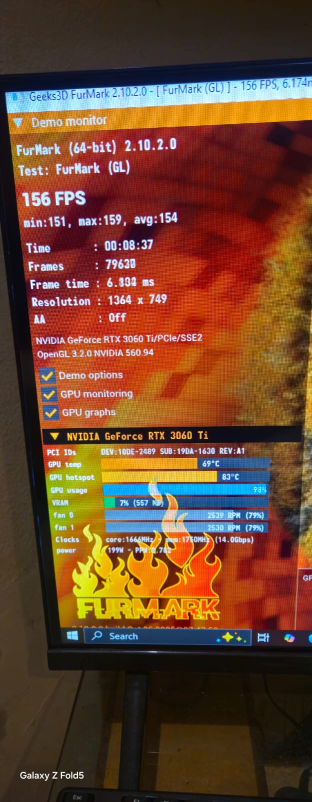 ZOTAC GeForce RTX 3060ti Twin Edge Gaming 8GB Used GPU